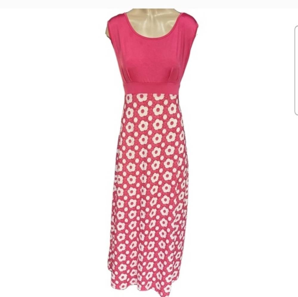 Elegant Pink Floral Maxi Dress